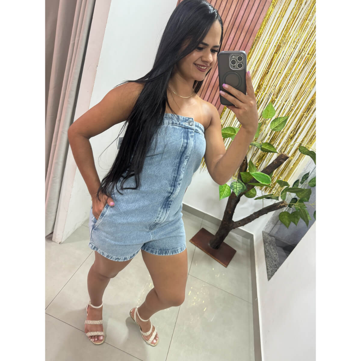 Macaquinho Jeans Ref.5561