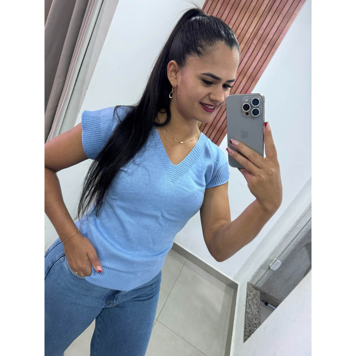 Blusa Manga Curta Stella Ref.7716