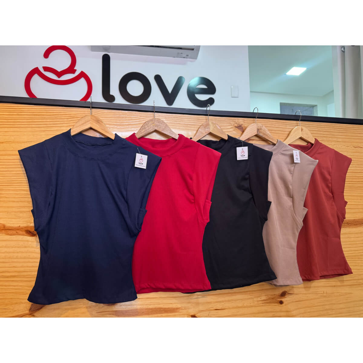 Blusa Canelada Manga Muscle Ref.6839