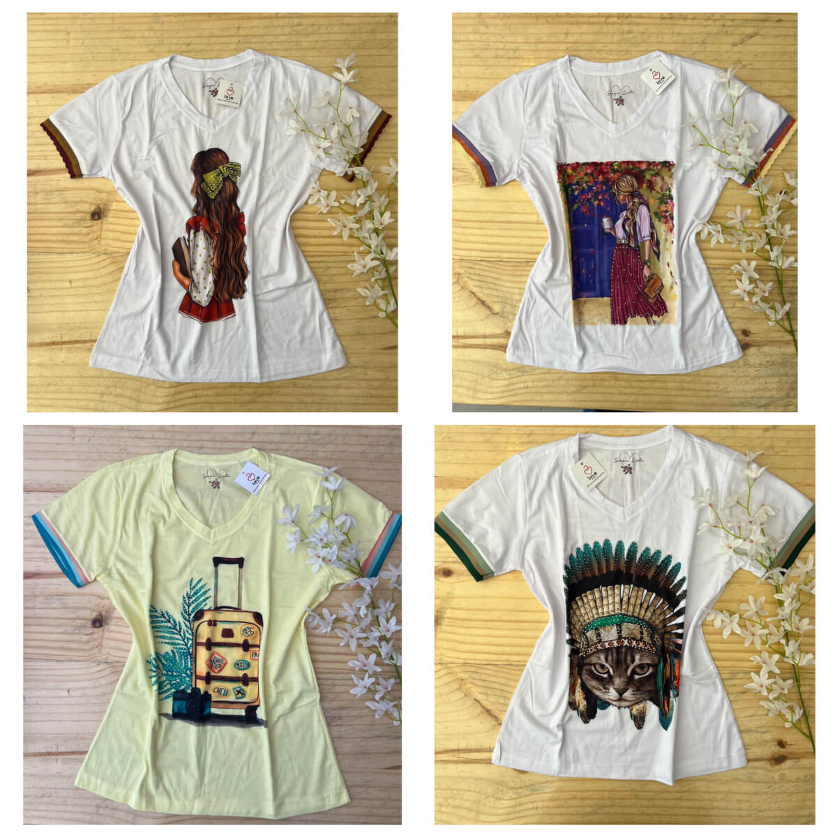 T-Shirt Manga e Punho Ref.1653