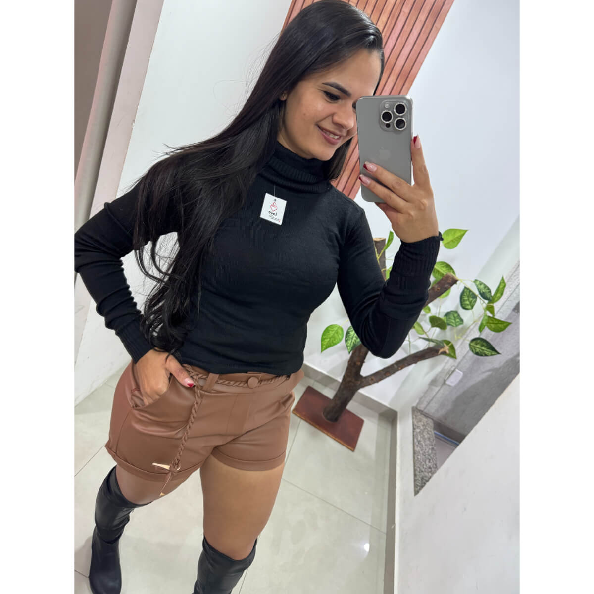 Blusa Tati Gola Alta Ref.7628