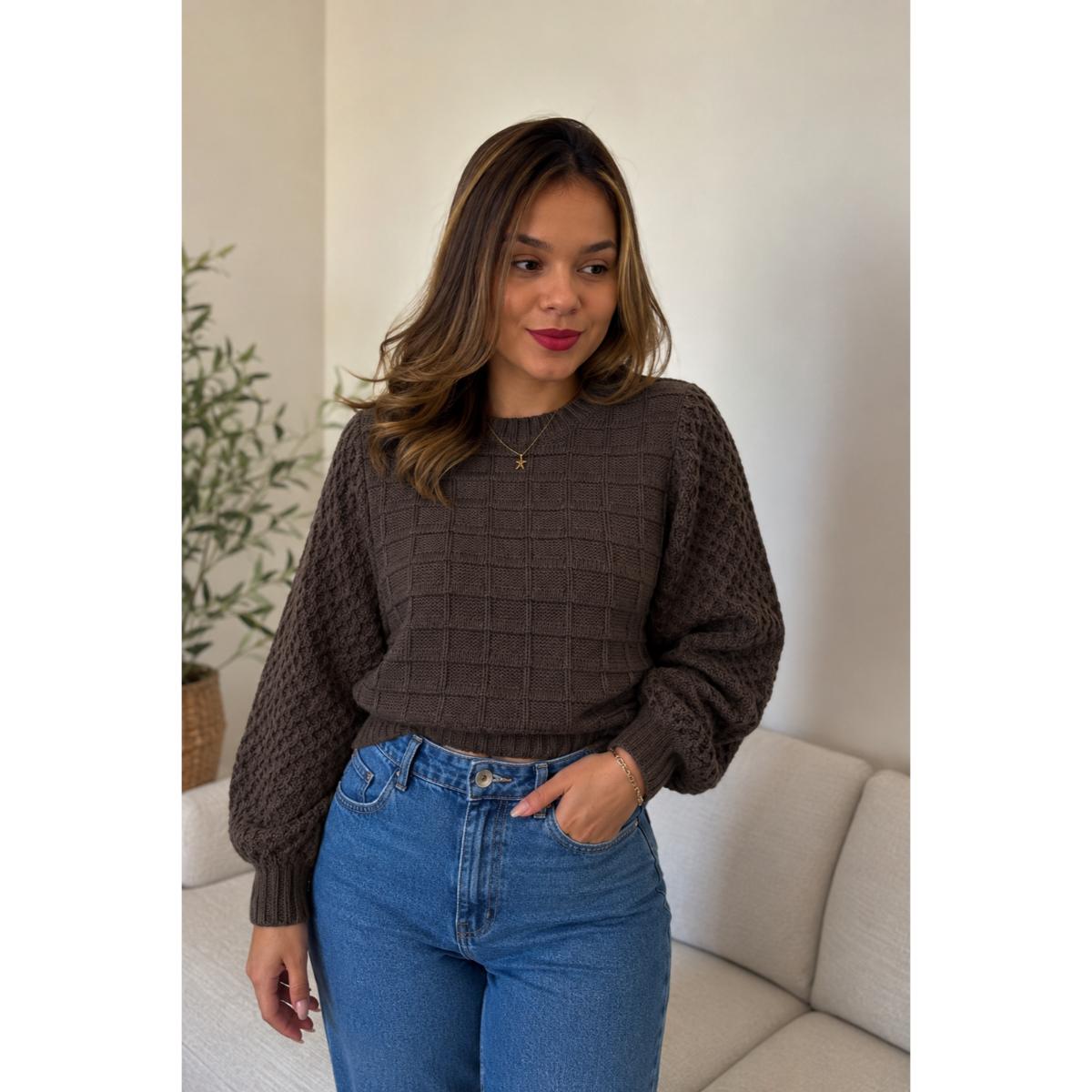 Blusa Cropped Tricot Júlia Ref.14244