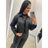 Jaqueta Biker Courino Ref.13665