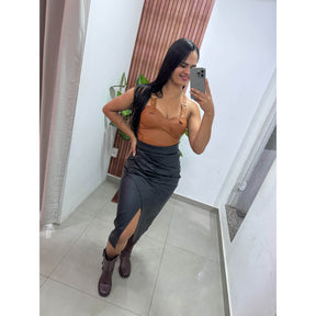 Cropped Couro Ref.8043