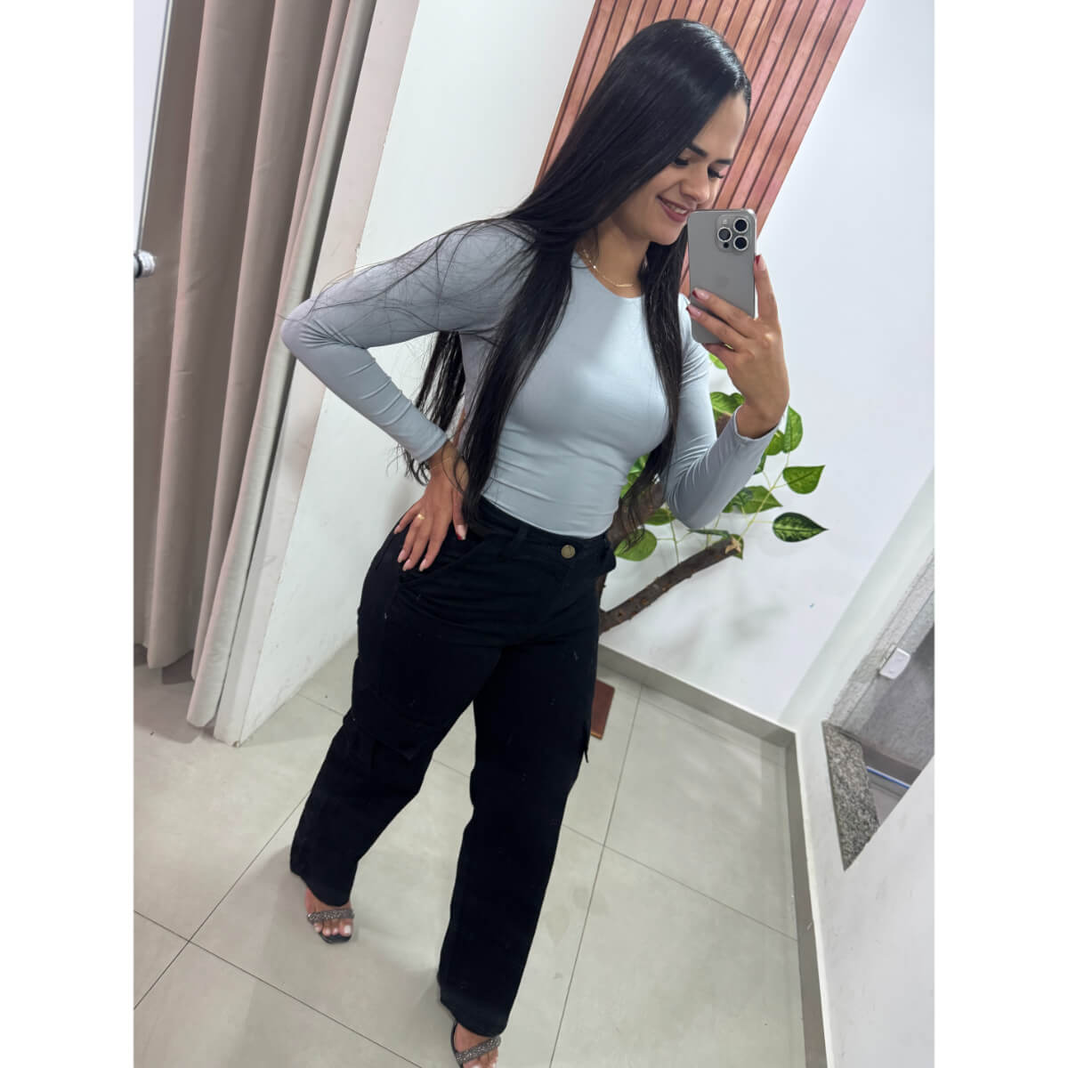 Calça Cargo Jeans Ref.7661