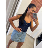 Saia Jeans Botões Ref.12981