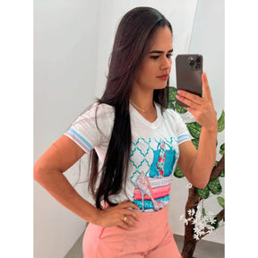 T-Shirt Manga e Punho Ref.1653