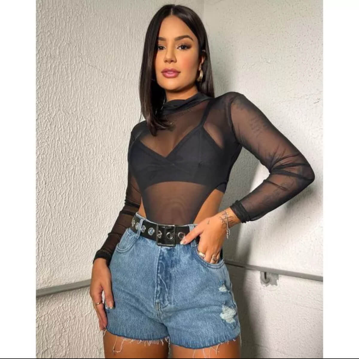 Body Cavado em Tule Ref.2670