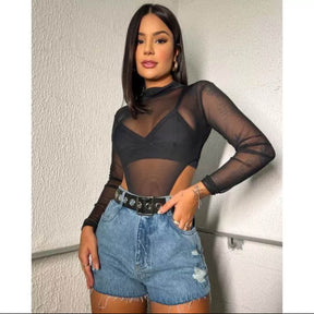 Body Cavado em Tule Ref.2670