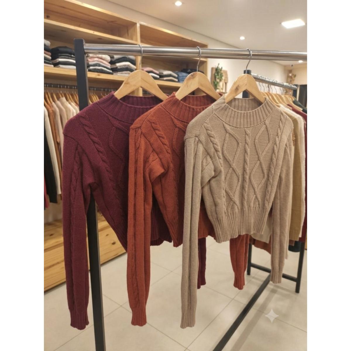 Cropped Tricot Trança Ref.14085