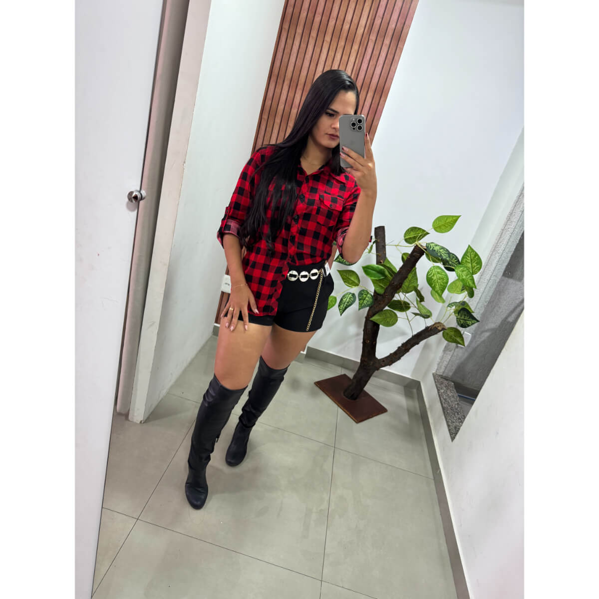 Blusa Xadrez Ref.6919