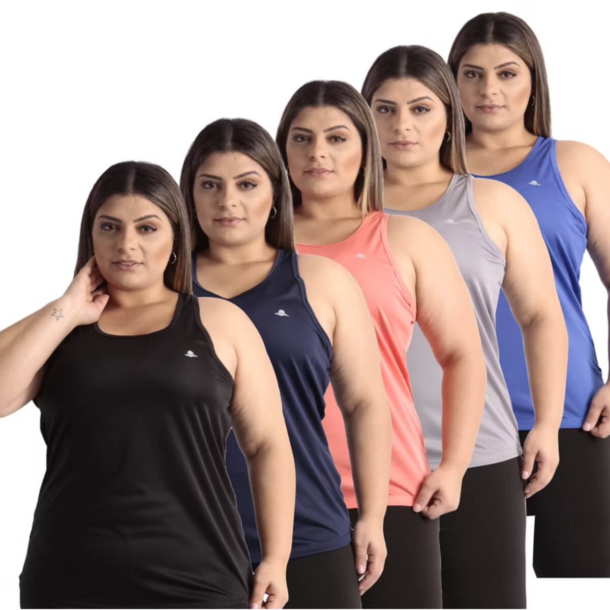 Regata Plus Size em Poliamida Ref.7249