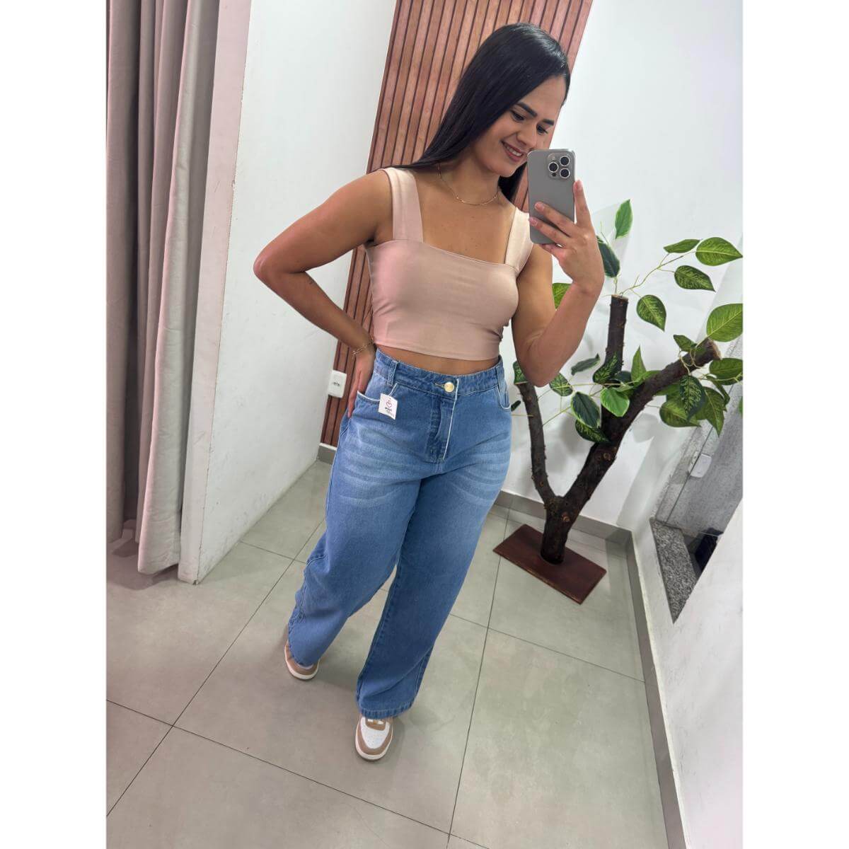 Calça Wide Leg Jeans Ref.8777