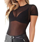 Body Manga Curta em Tule Ref.2545