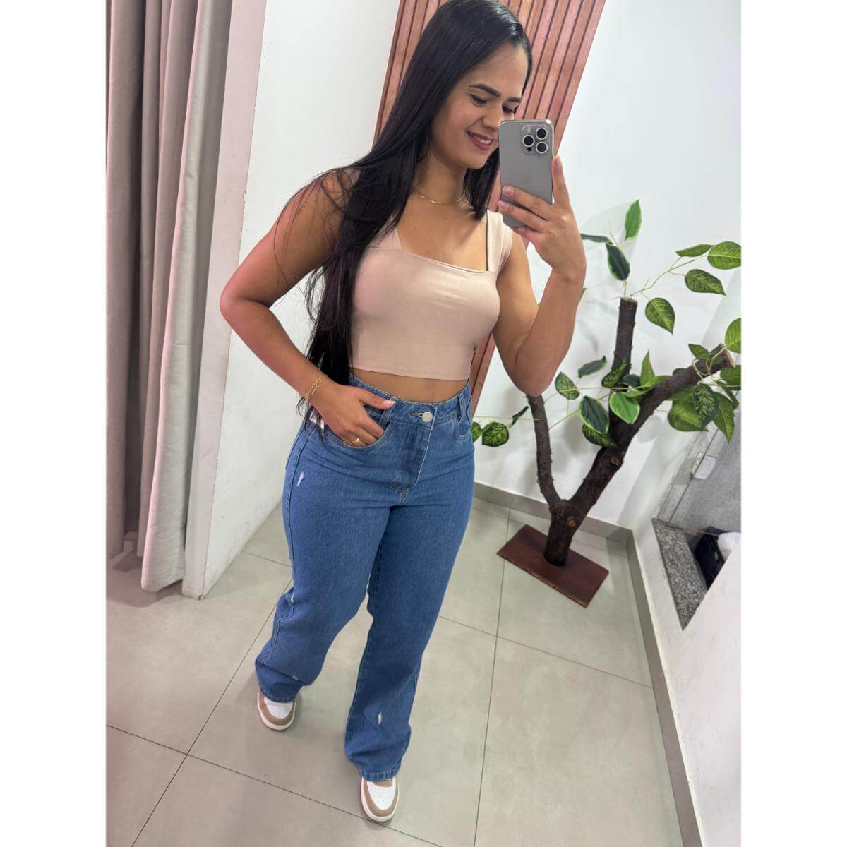 Calça Jeans Pantalona Ref.8751