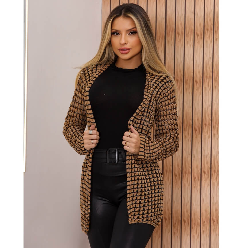 Cardigan Tricot Manga Longa Ref.874