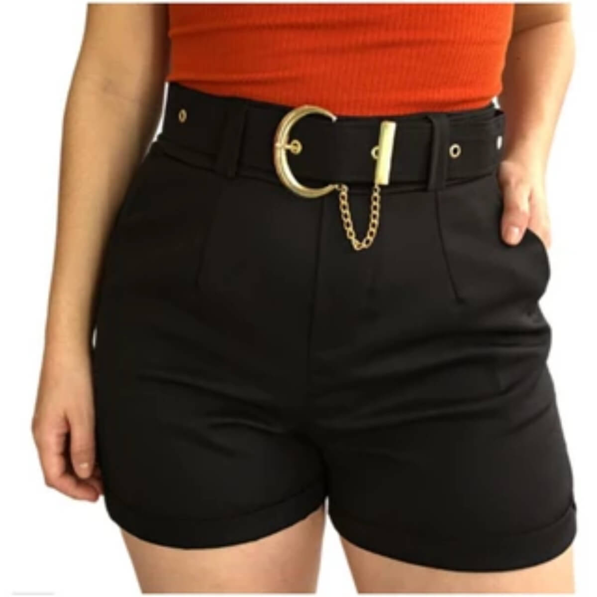Short Liz com Cinto Fivela Larga Ref.1203
