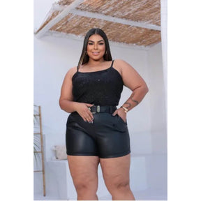 Short Plus Size de Courino Fivela Ref.6581