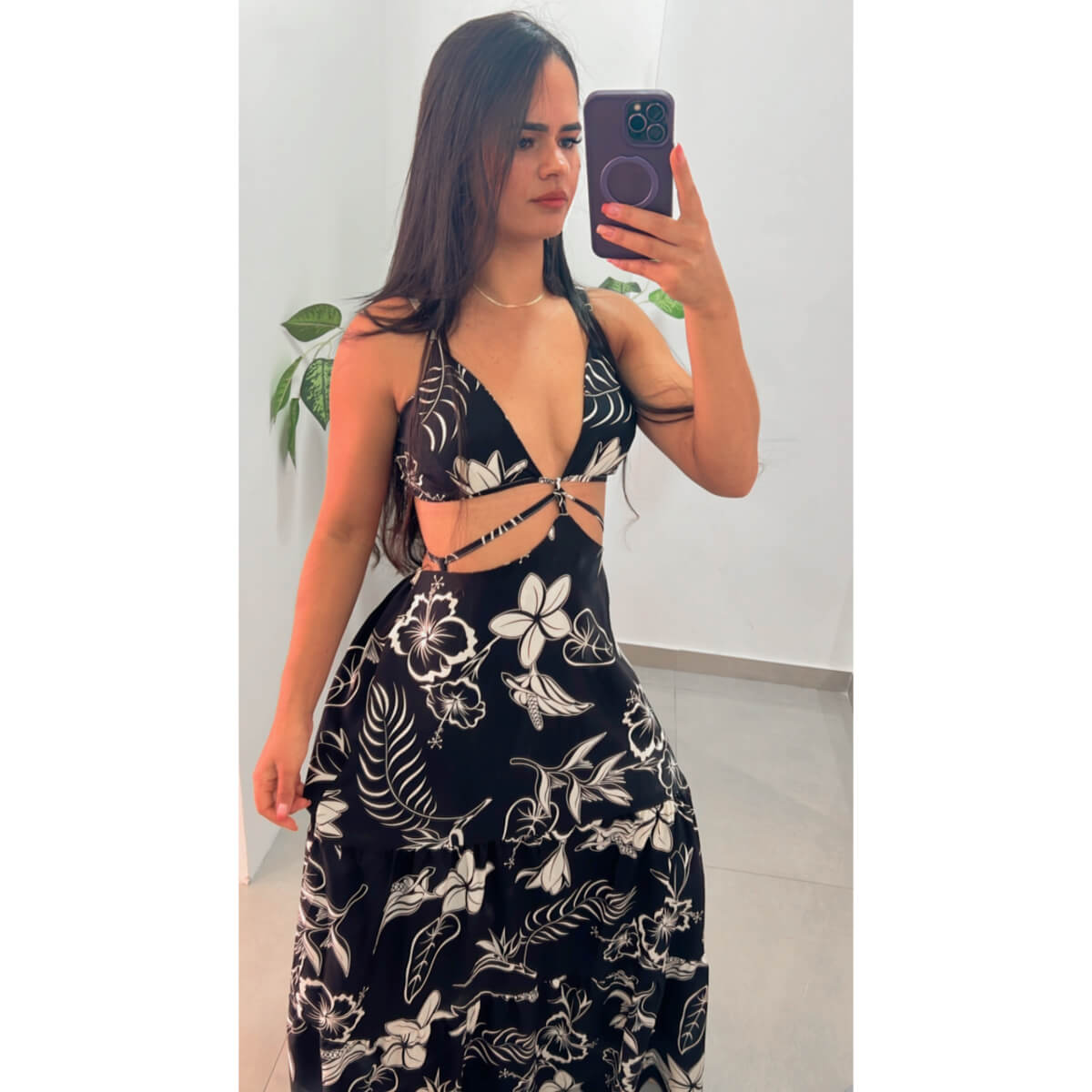 Vestido Longo Decote Ref.1644