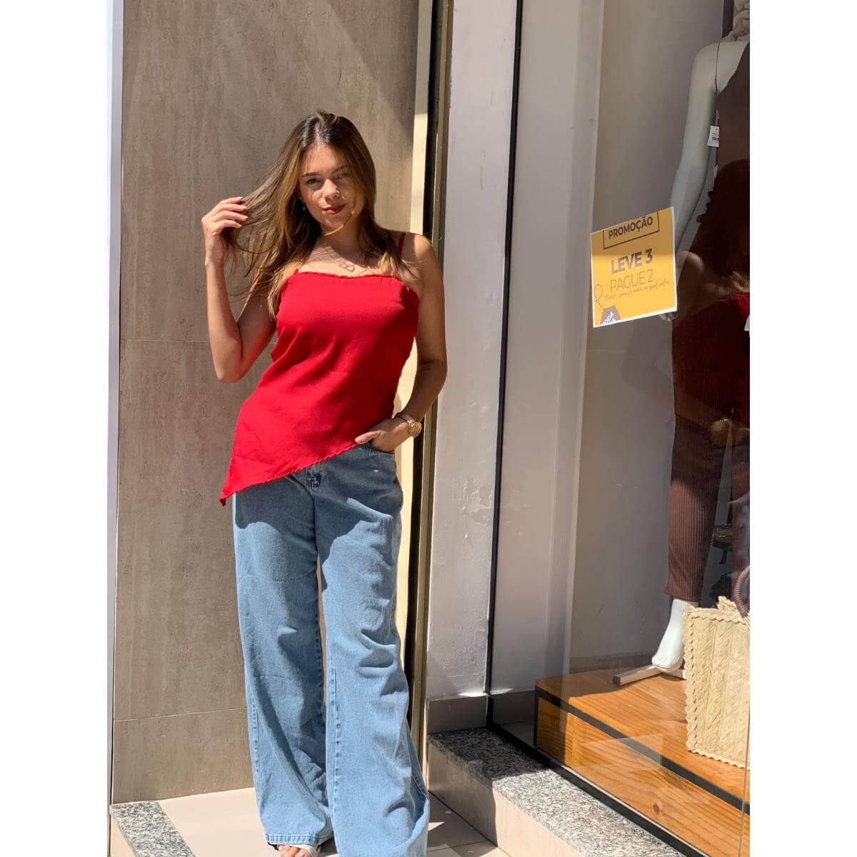 Blusa Assimétrica Cetim Ref.8650