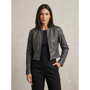 Jaqueta Cropped em Courino Ref.14031